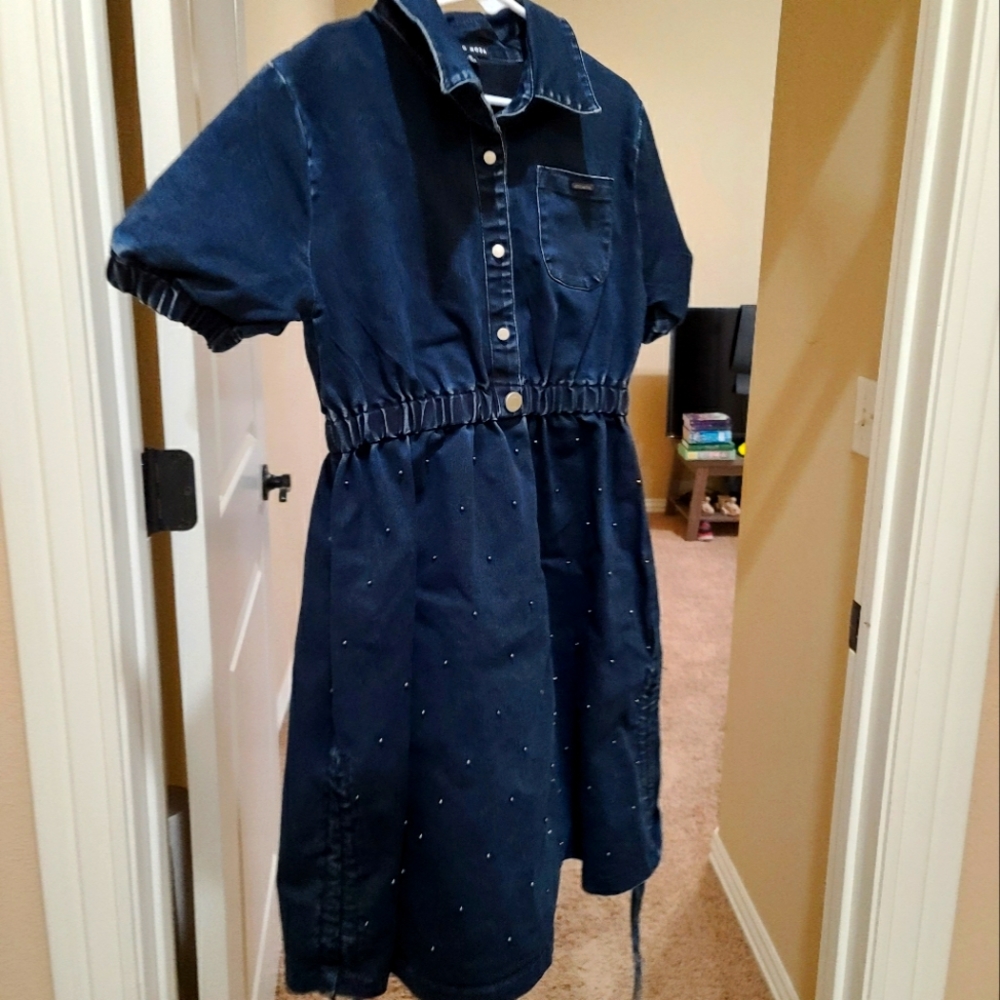 Denim Studded Dress